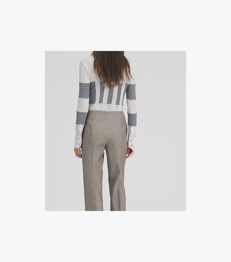 High-Waisted Wool Pants