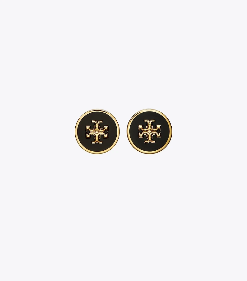 Icon Enamel Circle-Stud Earrings