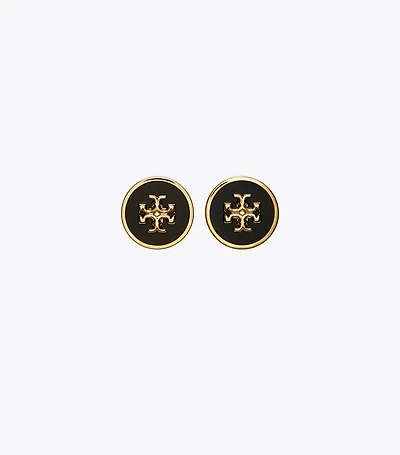 Icon Enamel Circle-Stud Earrings