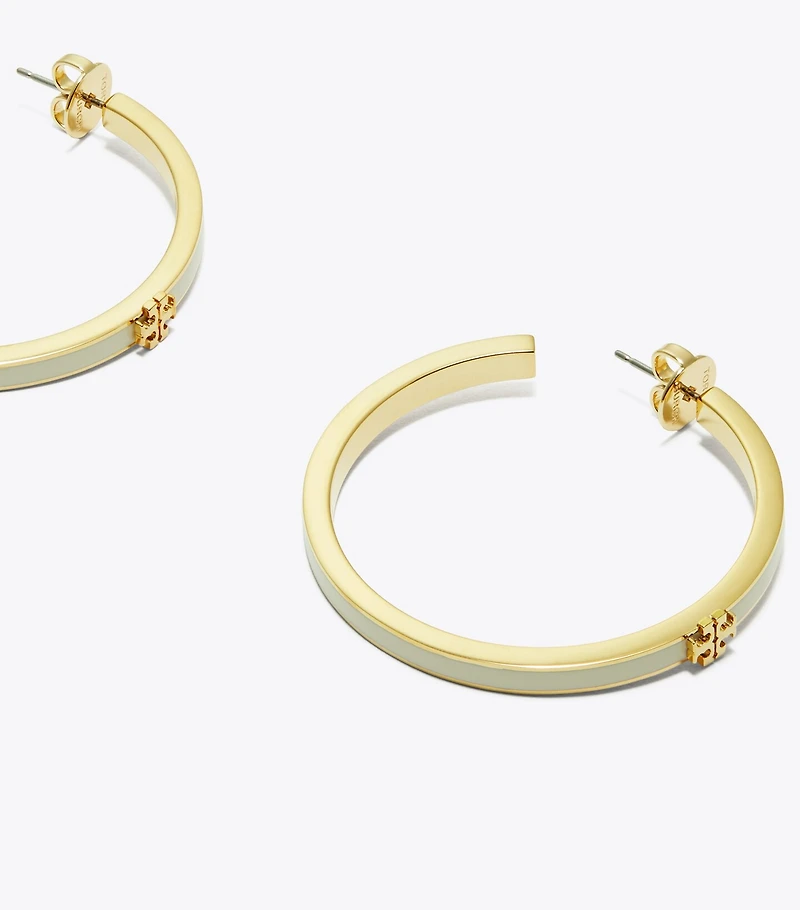 Icon Enamel Hoop Earrings