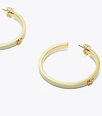 Icon Enamel Hoop Earrings
