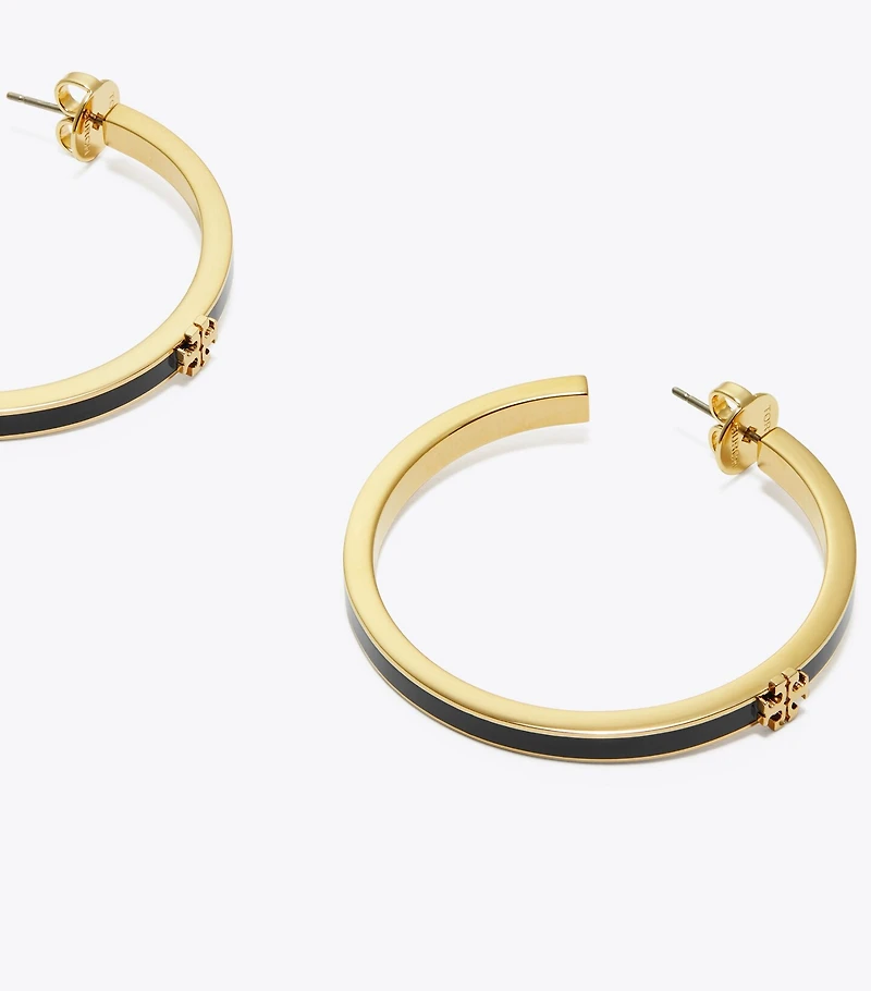 Icon Enamel Hoop Earrings