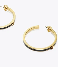 Icon Enamel Hoop Earrings