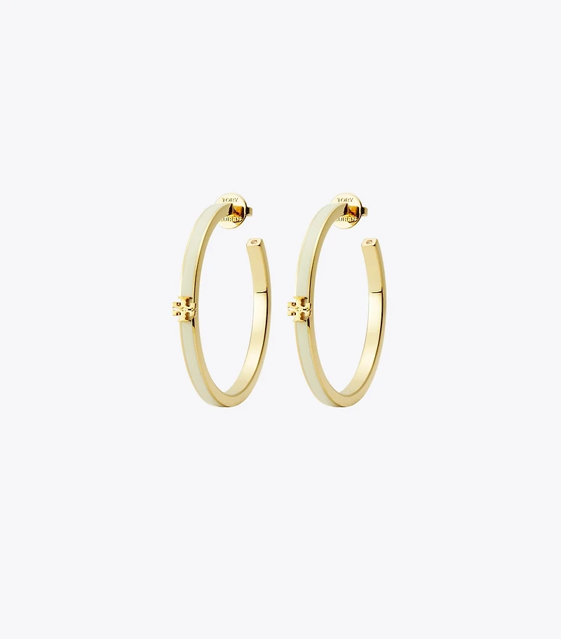 Icon Enamel Hoop Earrings
