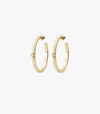 Icon Enamel Hoop Earrings