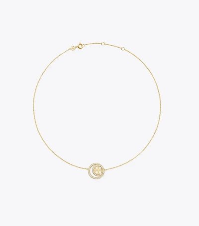 Icon Pavé Double Ring Pendant