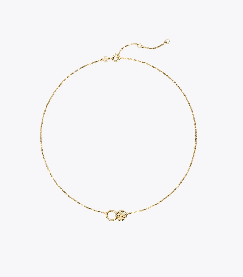 Icon Pavé Interlocking Pendant Necklace