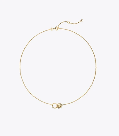 Icon Pavé Interlocking Pendant Necklace