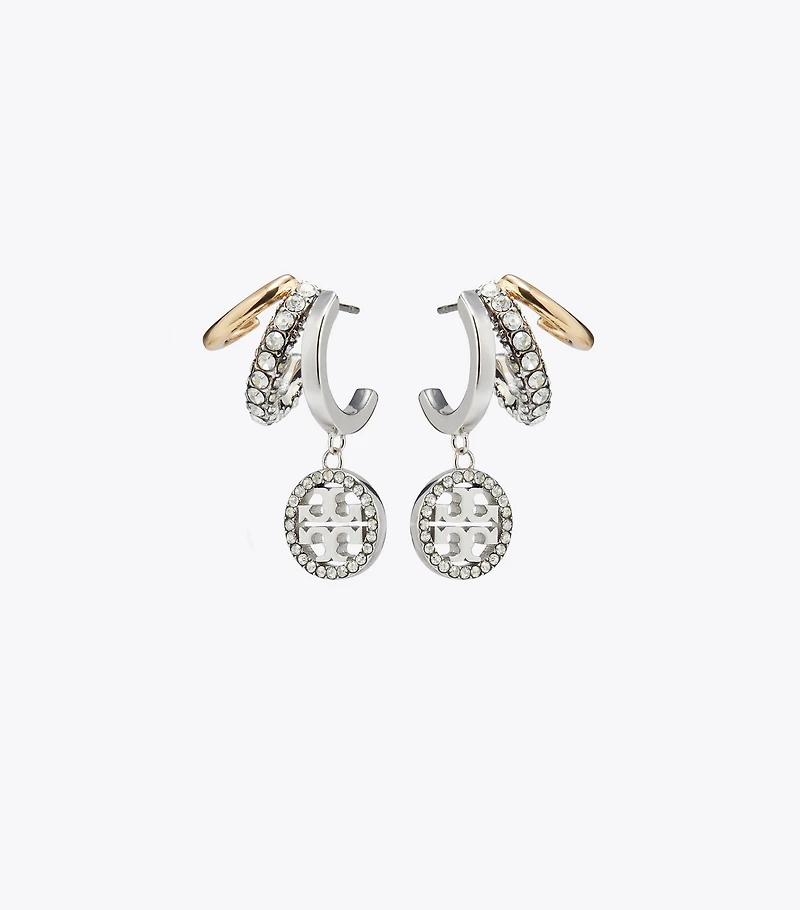 Icon Pavé Triple Hoop Earrings