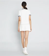 Jacquard Performance Jersey Pleated Overlay Skirt
