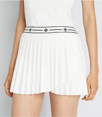 Jacquard Performance Jersey Pleated Overlay Skirt