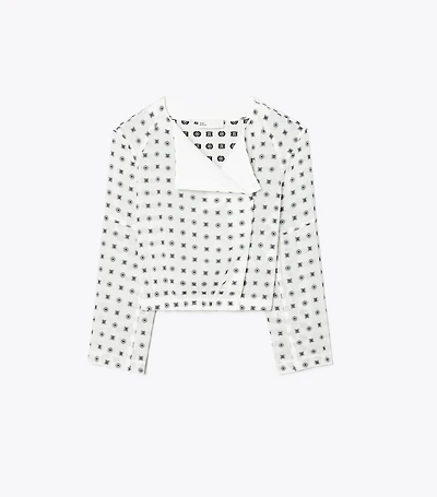 Jacquard Wrap Top