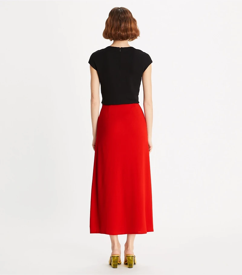 Jersey Crepe Wrap Skirt