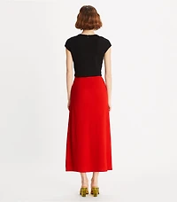 Jersey Crepe Wrap Skirt