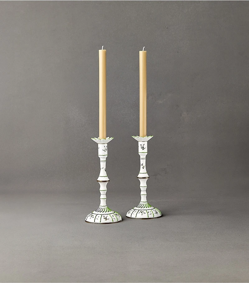 Jolie Fleur Candlesticks, Set Of 2