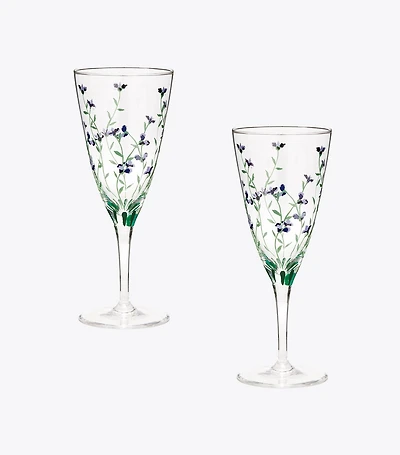 Jolie Fleur Champagne Glass, Set of 2
