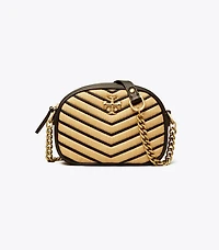 Kira Chevron Soft Straw Small Camera Bag