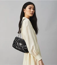 Kira Chevron Textured Small Convertible Shoulder Bag