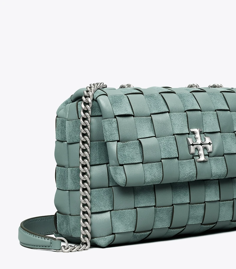 Kira Chevron Woven Small Convertible Shoulder Bag