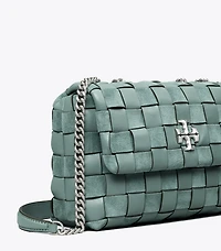 Kira Chevron Woven Small Convertible Shoulder Bag