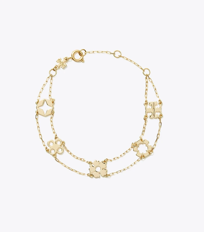 Kira Clover Double-Strand Bracelet