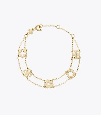 Kira Clover Double-Strand Bracelet