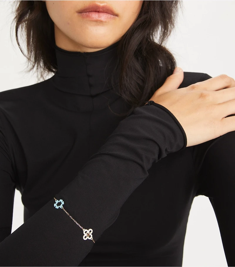 Kira Clover Enamel Bracelet