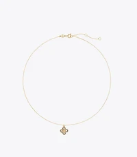 Kira Clover Pavé Pendant Necklace