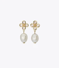 Kira Clover Pearl Drop Earring