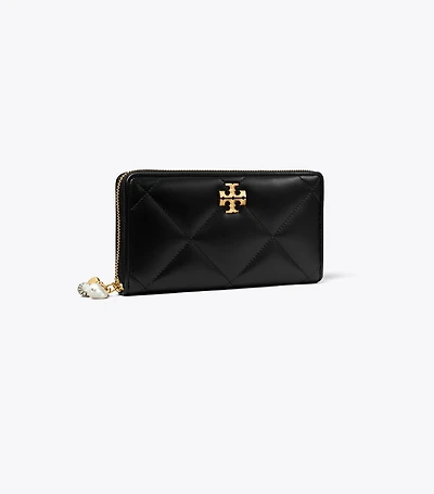 Kira Diamond Quilt Charm Continental Wallet
