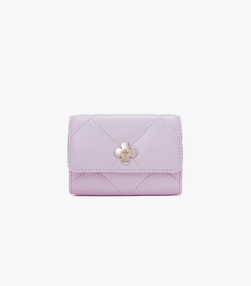 Kira Diamond Quilt Clover Flap Card Case