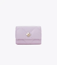 Kira Diamond Quilt Clover Flap Card Case