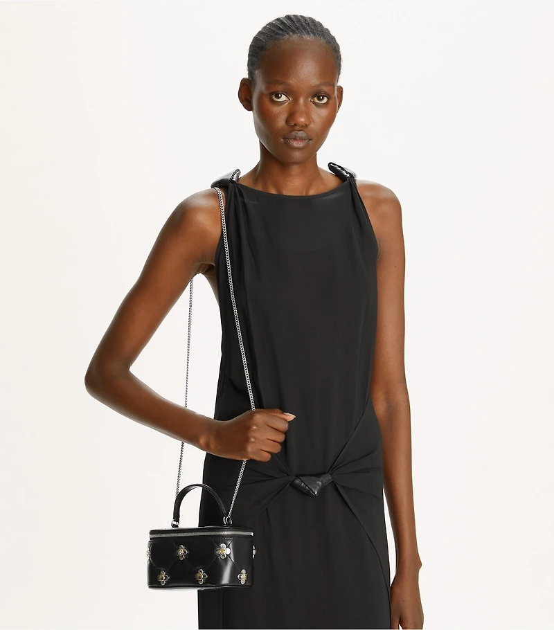 Kira Diamond Quilt Clover Vanity Case