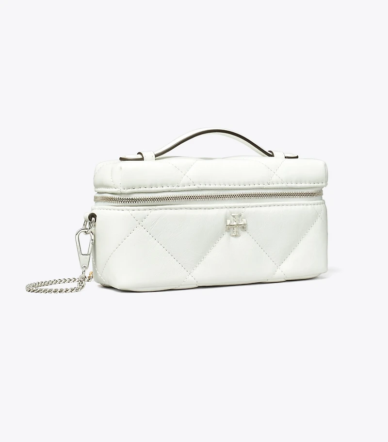 Kira Diamond Quilt Distressed Charm Vanity Case