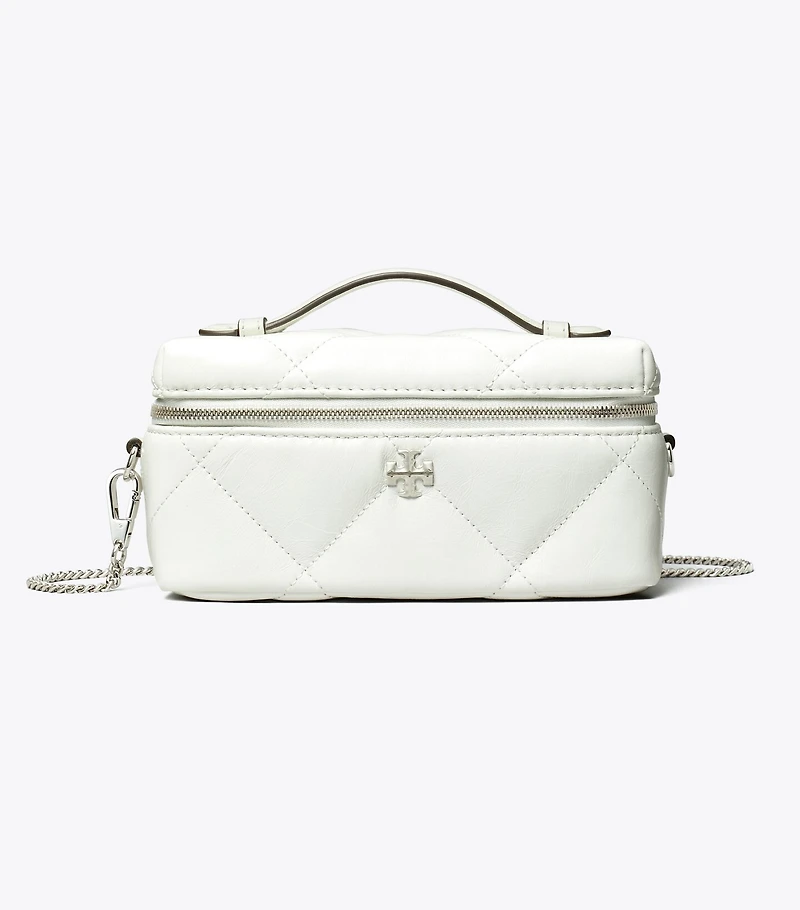 Kira Diamond Quilt Distressed Charm Vanity Case