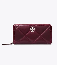 Kira Diamond Quilt Distressed Zip Continental Wallet