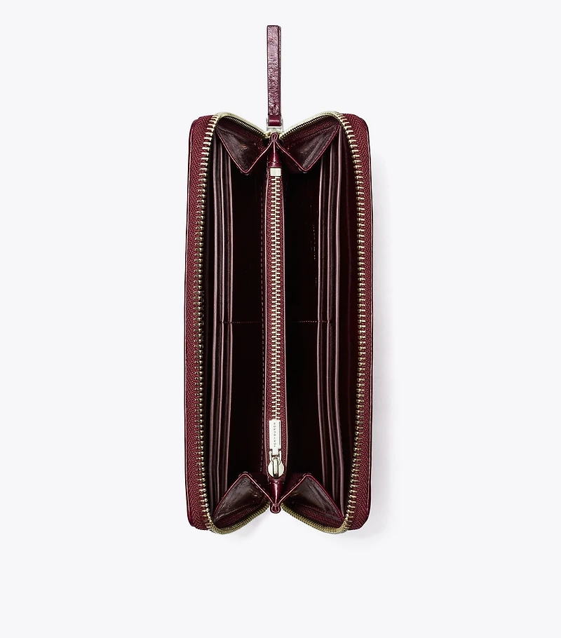 Kira Diamond Quilt Distressed Zip Continental Wallet