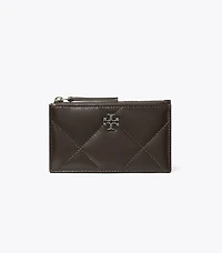Kira Diamond Quilt Pavé Zip Card Case