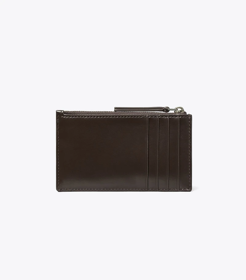 Kira Diamond Quilt Pavé Zip Card Case
