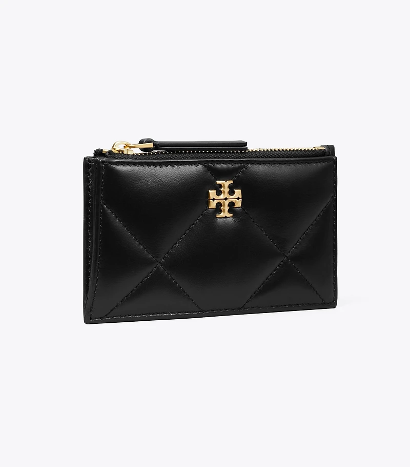 Kira Diamond Quilt Zip Card Case