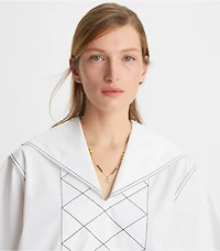 Kira Enamel Bar Pendant Necklace