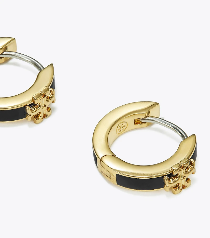 Kira Enamel Huggie Earrings