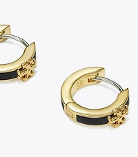 Kira Enamel Huggie Earrings