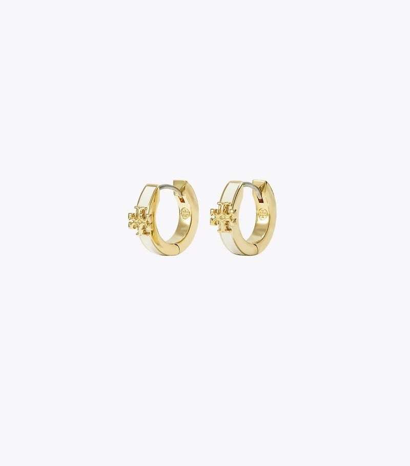Kira Enamel Huggie Earrings