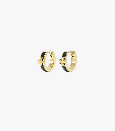 Kira Enamel Huggie Earrings
