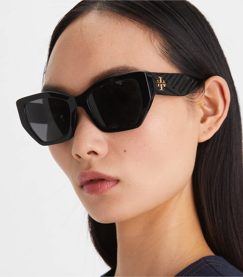 Kira Oversized Geometric Sunglasses