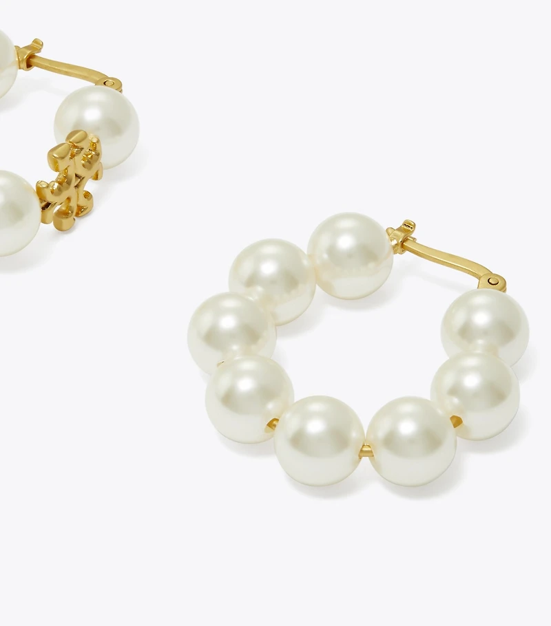 Kira Pearl Hoop Earrings