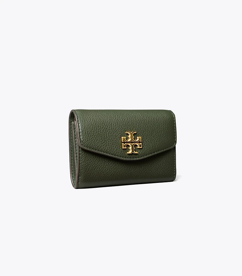 Kira Pebbled Medium Flap Wallet