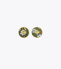 Kira Printed Circle-Stud Earring