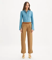 Lace-Up Jersey Tunic